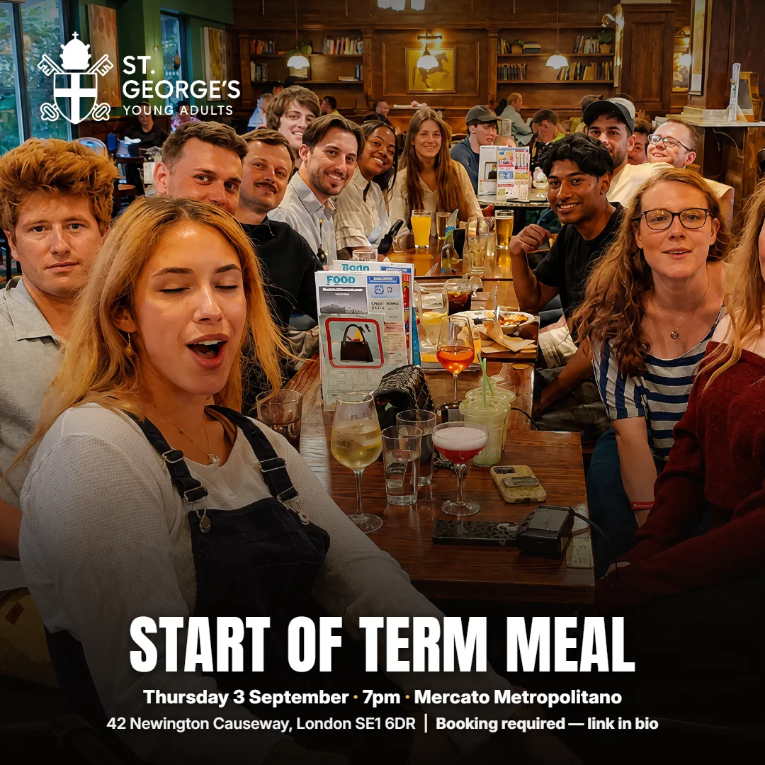 Start of Term Meal event promo for St George's Young Adults